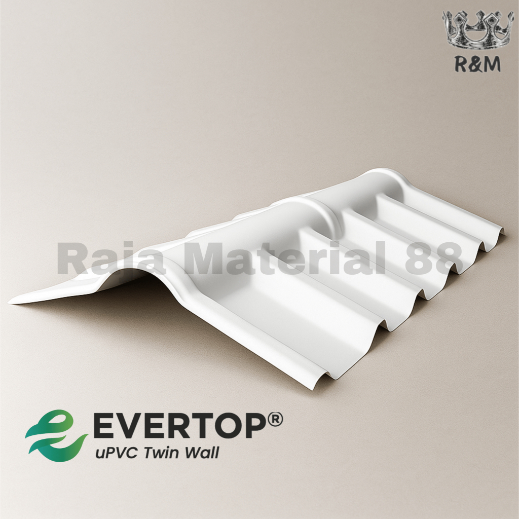 Nok Atap uPVC Setara Alderon Double Layer Twinwall 12 mm | Nok Genteng Evertop | Solusi Terbaik Akse
