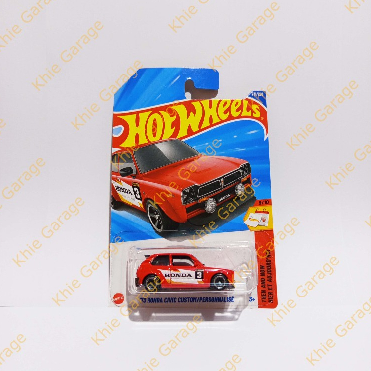 HotWheels Hot Wheels 73 Honda Civic Custom Personnalise Merah Koper Cvcc Sb1 Hatchback Diecast 2025