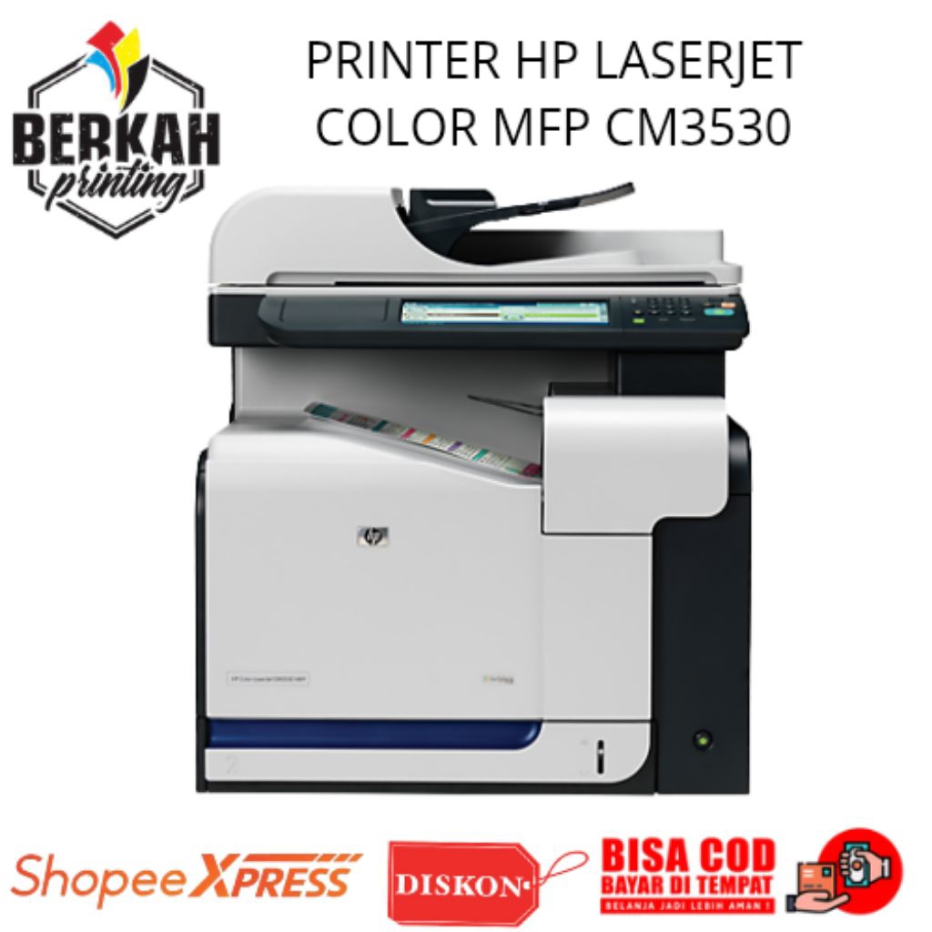 printer hp LaserJet pro mfp color cm3530 siap pakai