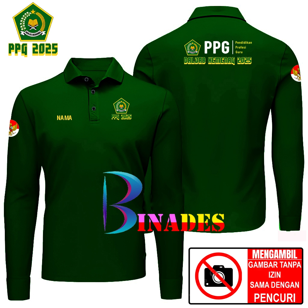Jual Baju Kerah Model Baju Polo Shirt Kaos Wangky Seragam PPG DALJAB KEMENAG 2025 Kaos Kerah Unisex 