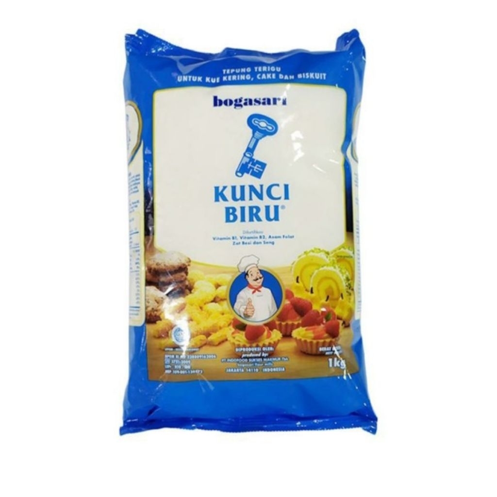 TEPUNG TERIGU KUNCI BIRU TERIGU PROTEIN RENDAH 1KG