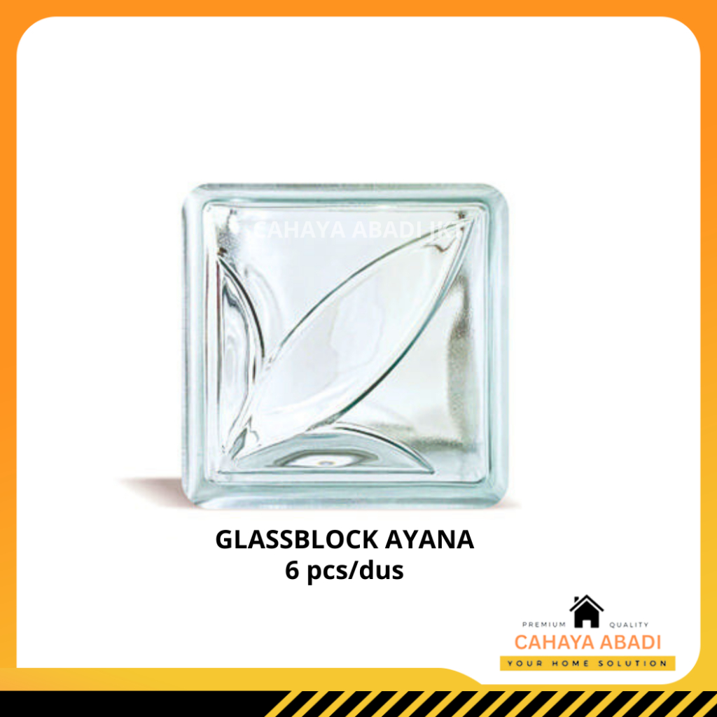 GLASS BLOCK GLASSBLOK MULIA AYANA per dus isi 6pcs