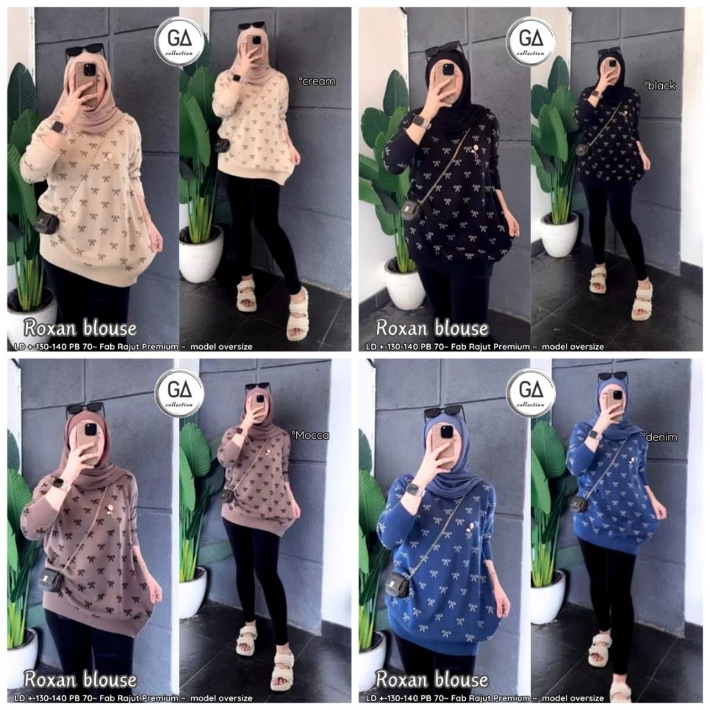 kalista atasan rajut import valent kaos muslim knit top tunik rajut tunik jumbo ld 120 ld 130 ld 140