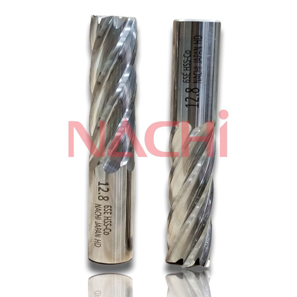 Endmill 12.8mm 6flute Nachi HSS Matabor Fais Cutter Milling 12.8 mm 6F Bekas mulus