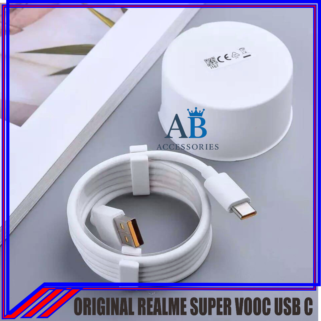 Kabel Data Realme 6 6 Pro USB C SUPER VOOC Original 100% Flash Charger