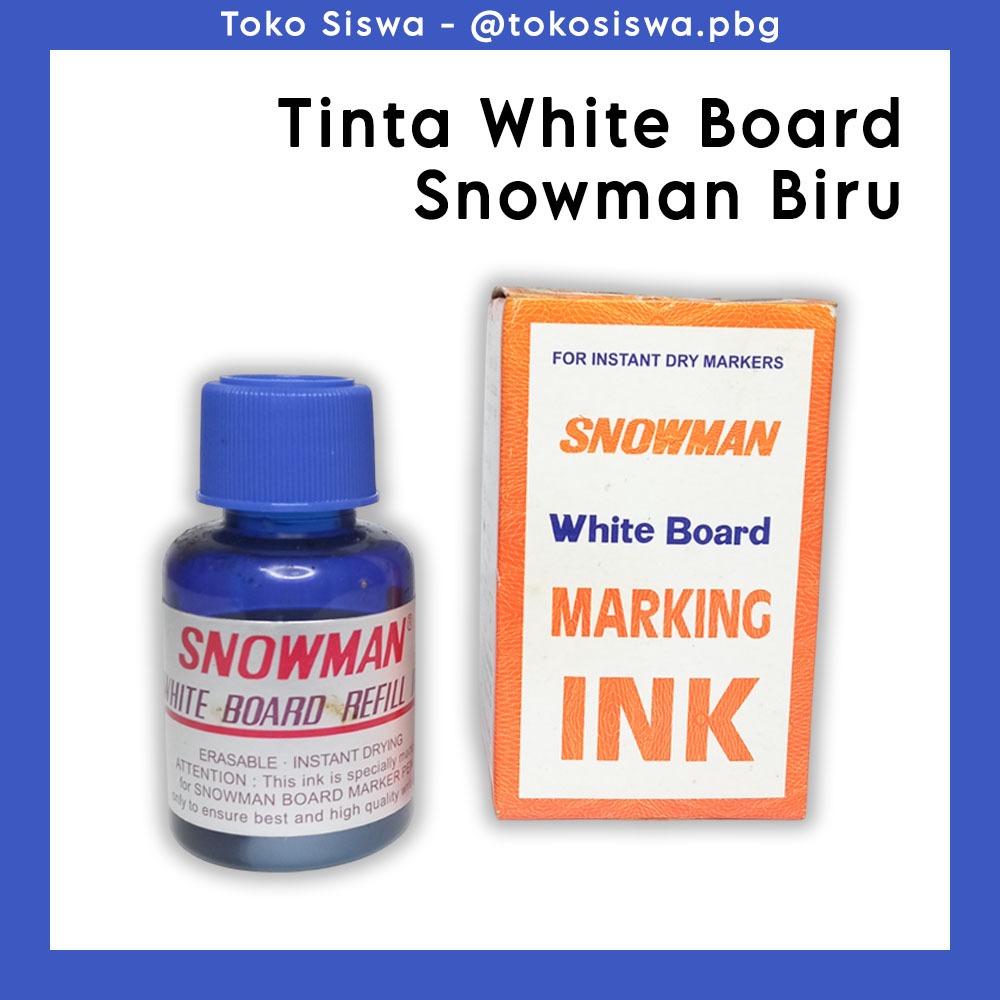 Tinta Spidol Snowman White Board Biru