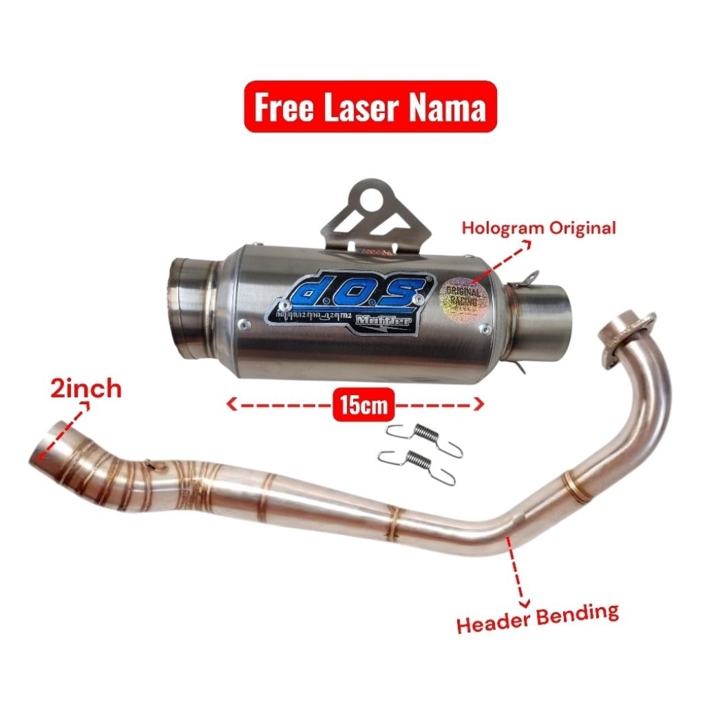 DOS knalpot drag bike satria fu jupiter z mx king mx 135 new old sonic 150 supra gtr