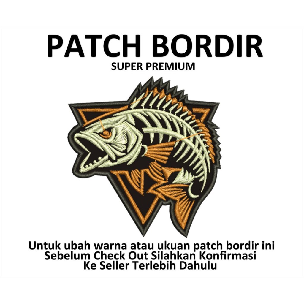 EMBLEM PATCH BORDIR GAMBAR IKAN - Kreasibordir.id