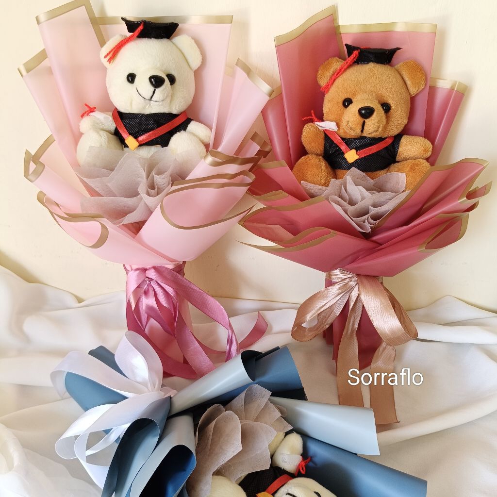 SORRAFLO FLORIST / Buket boneka wisuda/ Buket Teddy bear wisuda / buket wisuda anak TK / buket wisud