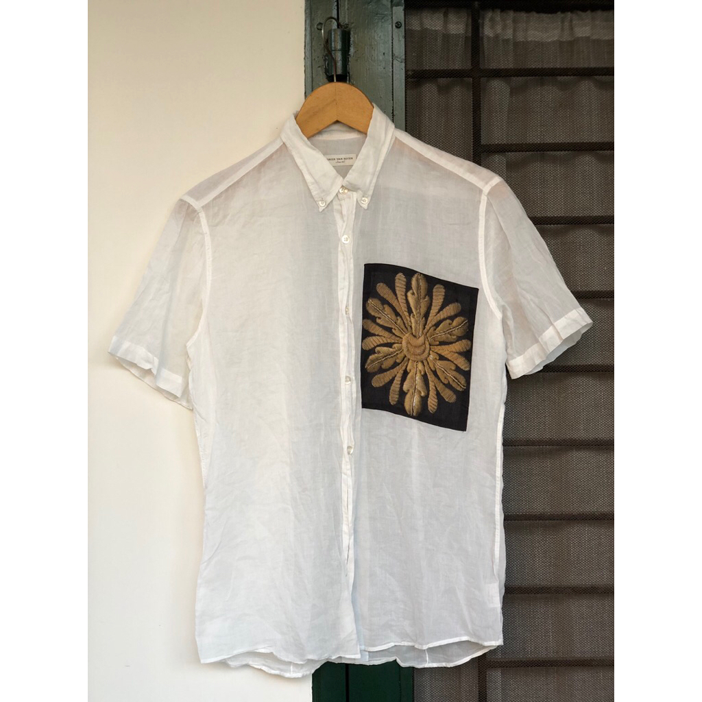Dries van noten shirt / kemeja dries van noten / kemeja putih dries van noten