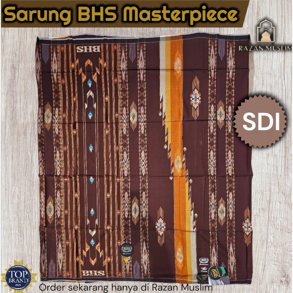 Sarung BHS Masterpiece Gold Motif M79 SDI Cokelat