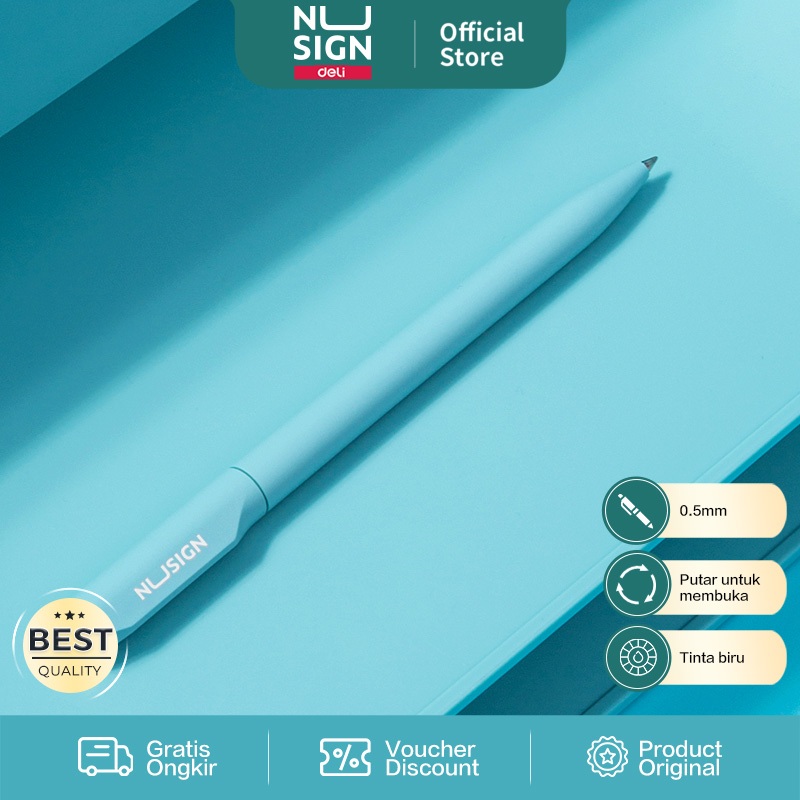 Nusign Gel Pen 0.5mm/ Pulpen Gel ENS552