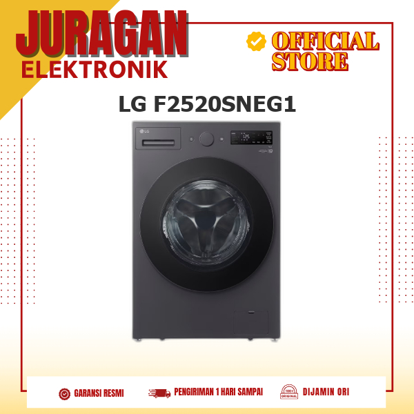 LG F2520SNEG1 Mesin Cuci 20Kg Front Loading Inverter Direct Drive F2520 SNEG1