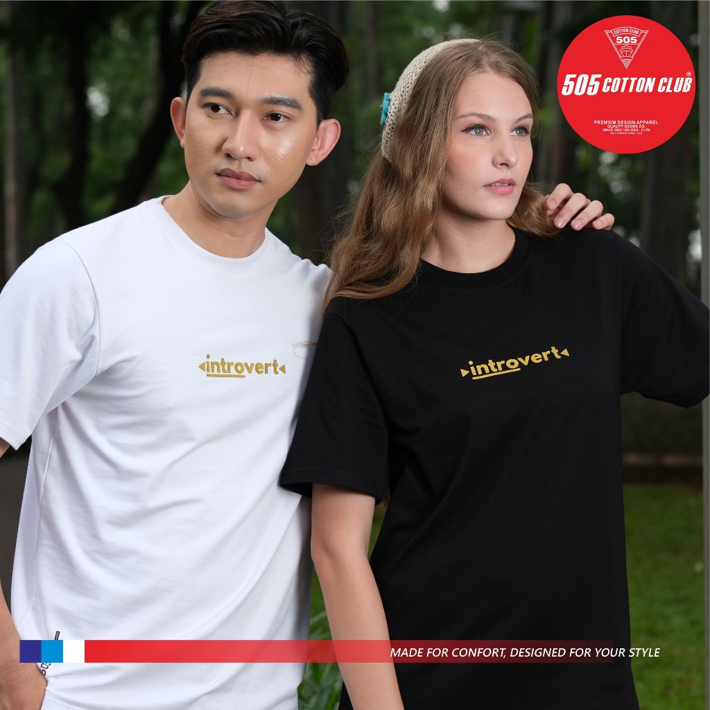 505 Tshirt Kaos Lengan Pendek Introvert |  T-Shirt Cotton Enzim Pria Wanita Introvert