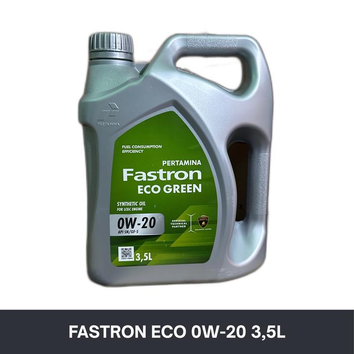 OLI Fastron ECO GREEN SYNTHETIC OIL 0W 20 original pertamina barcode sinar UV tembus