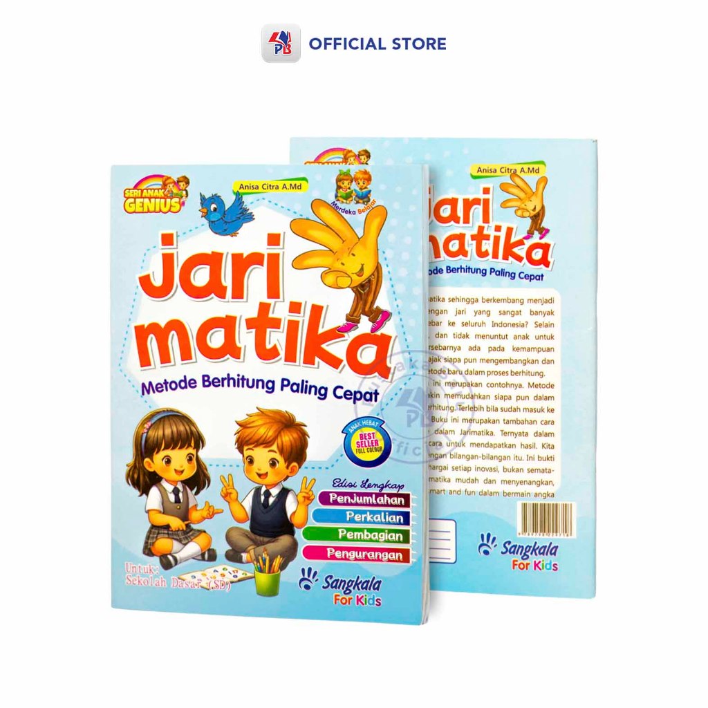 Buku Matematika Anak Seri Anak Genius : Jarimatika Metode Berhitung Paling Cepat / SANGKALA - SKL