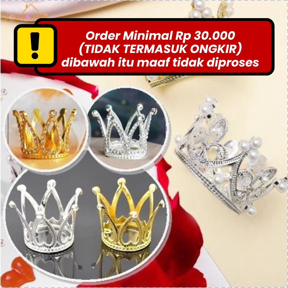 Topper Kue Mahkota Mini