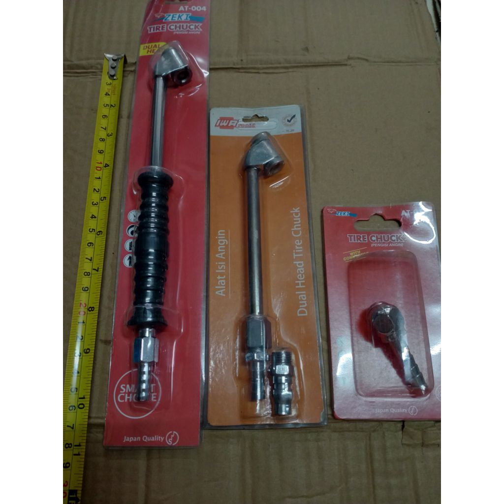 Isi angin kompresor 3 macam ukuran panjang.