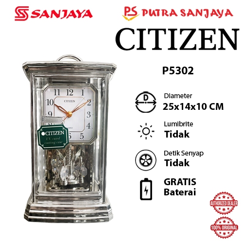 Jam Meja Analog Citizen P5302  Original
