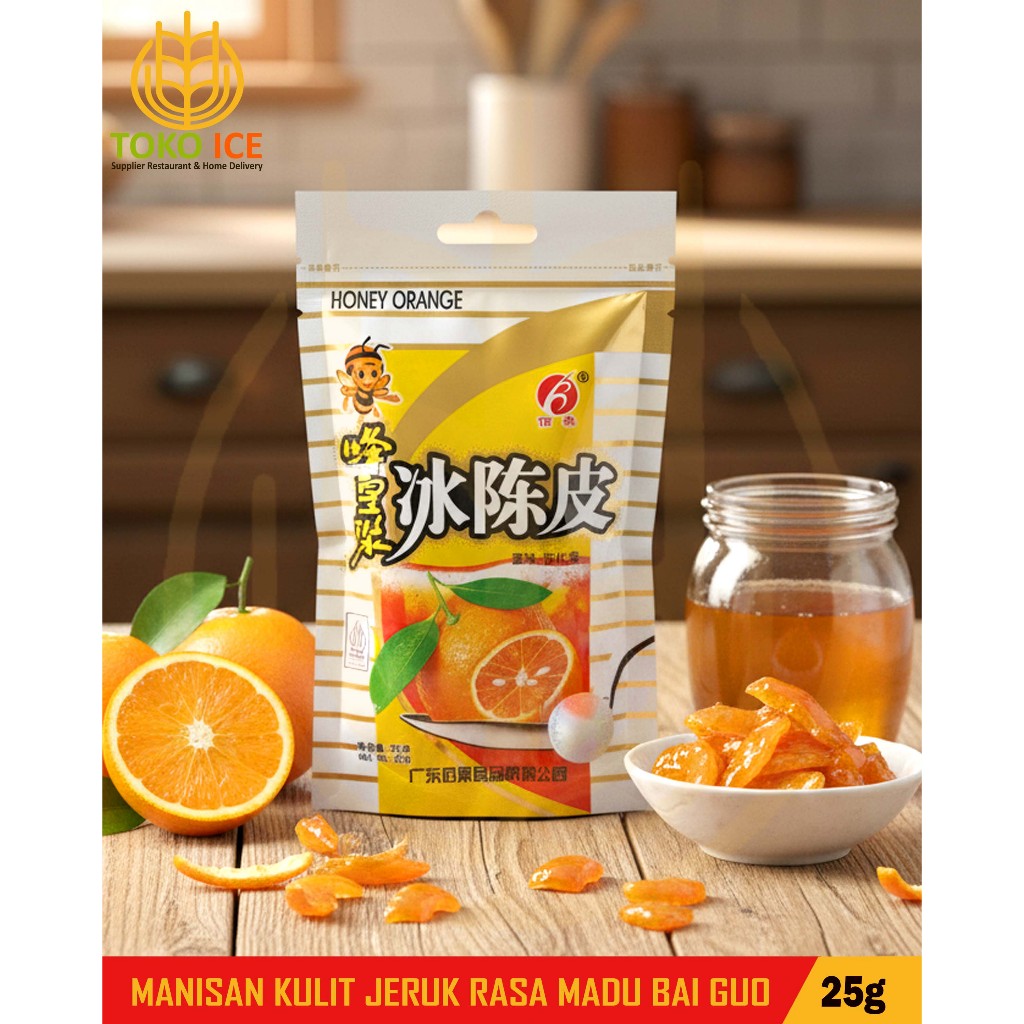 MANISAN KULIT JERUK RASA MADU BAI GUO 25G