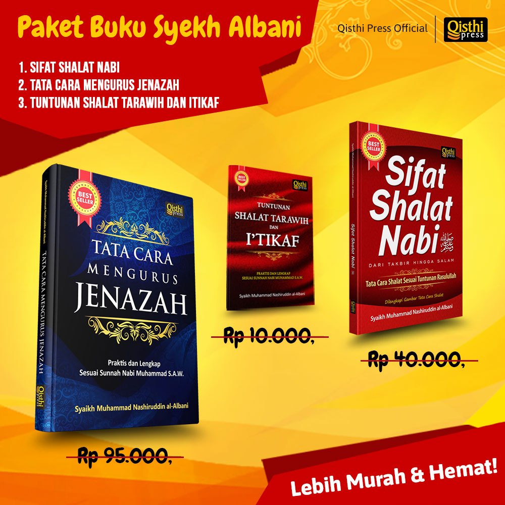 Paket Buku Syekh Muhammad Nashiruddin al-Albani (Sifat Sholat Nabi - Tuntunan Shalat Tarawih dan Iti