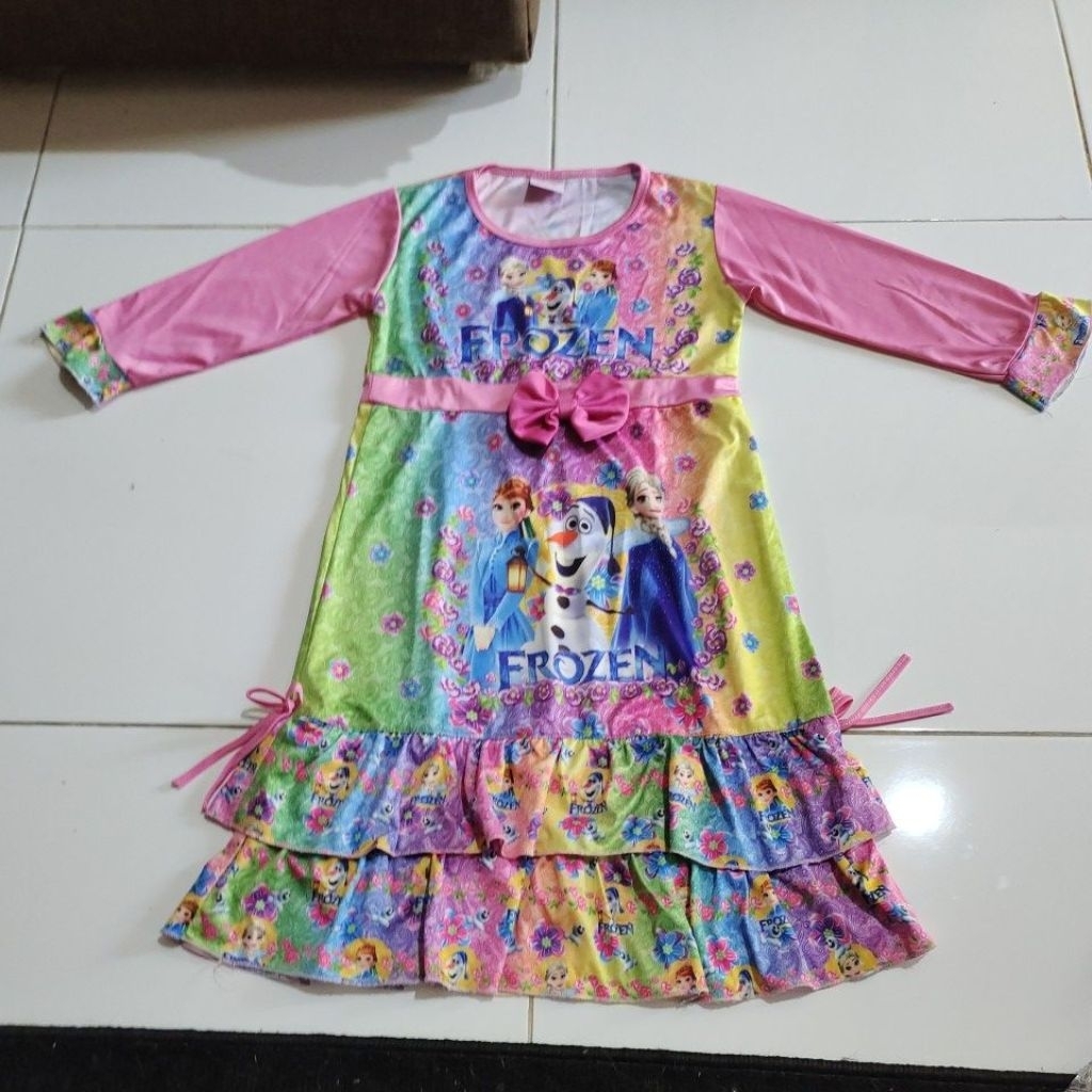 dress frozen anak preloved
