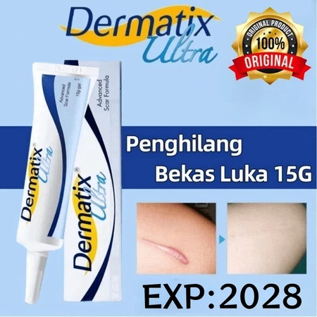 [ORI & EXP 2028] Dermatix Ultra Salep Cream 15g Remove Keloid/Surgical Scars/Old Injuries/Burns/Itch