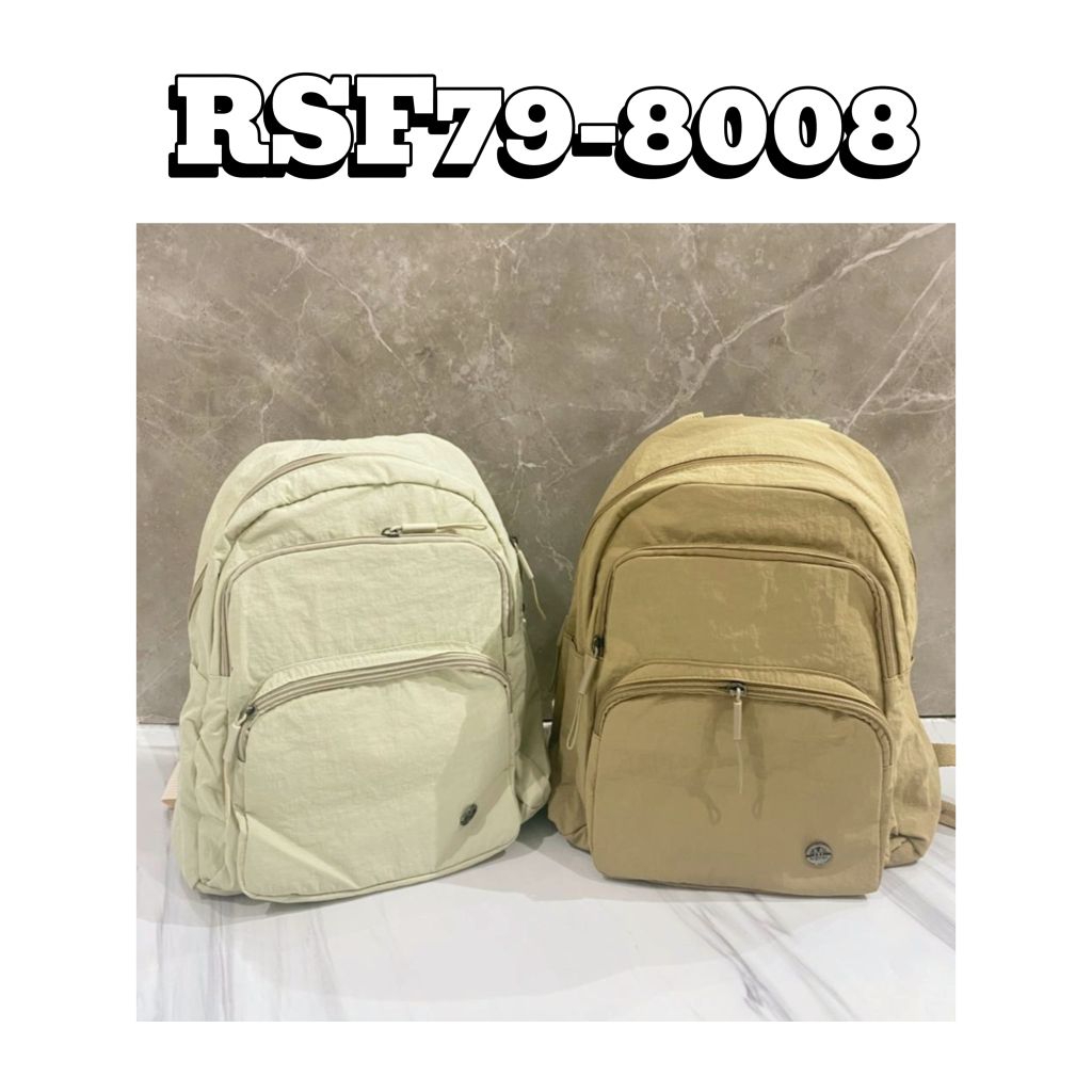Tas Ransel Wanita Polos Banyak Slot Tas Bahu Backpack Bahan Parasut Tas Ransel Wanita Kecil /RSF79-8