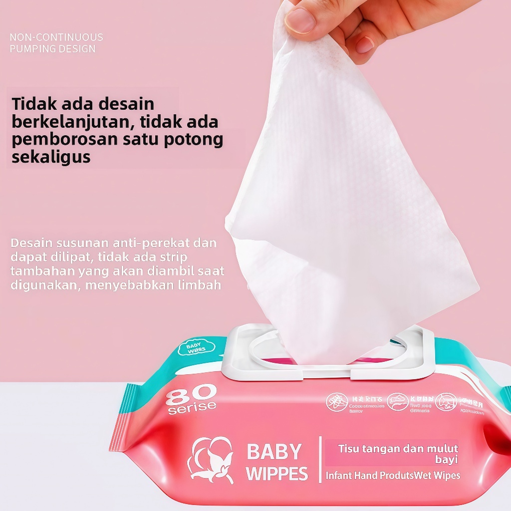 TISU BASAH BAYI ISI 80 LEMBAR TISSUE BASAH BABY MURAH  Tanpa Parfum Pewangi & Alkohol