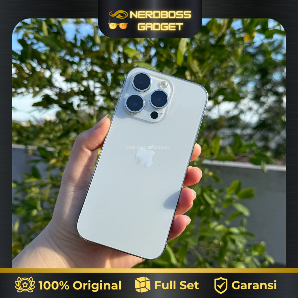 APPLE IPHONE 14 PRO SILVER 128GB ORIGINAL MULUS MANTAP FULLSET