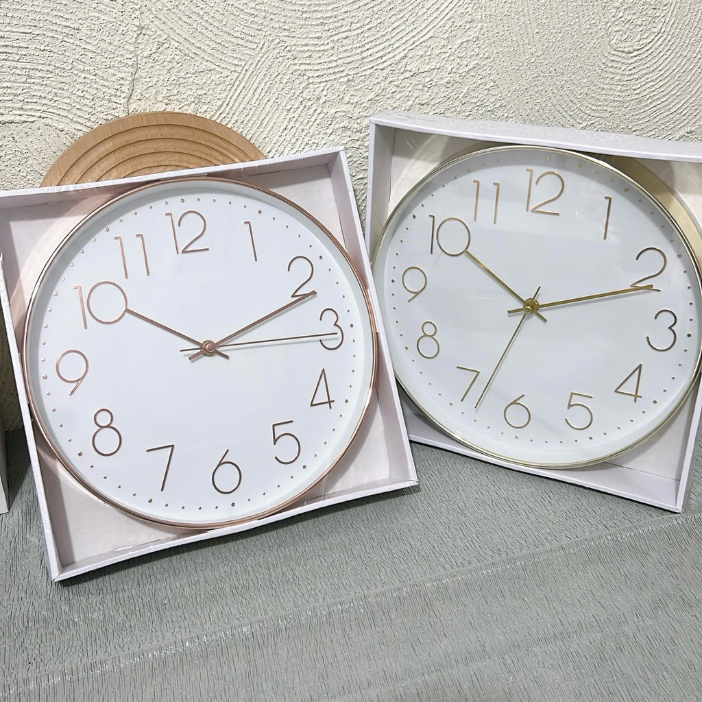 Wall Clock Gold Informa 30cm