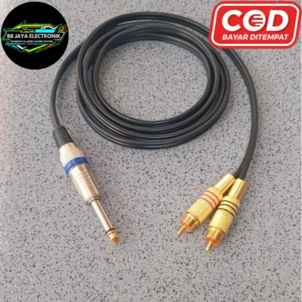 kabel jack akai mono to dual rca