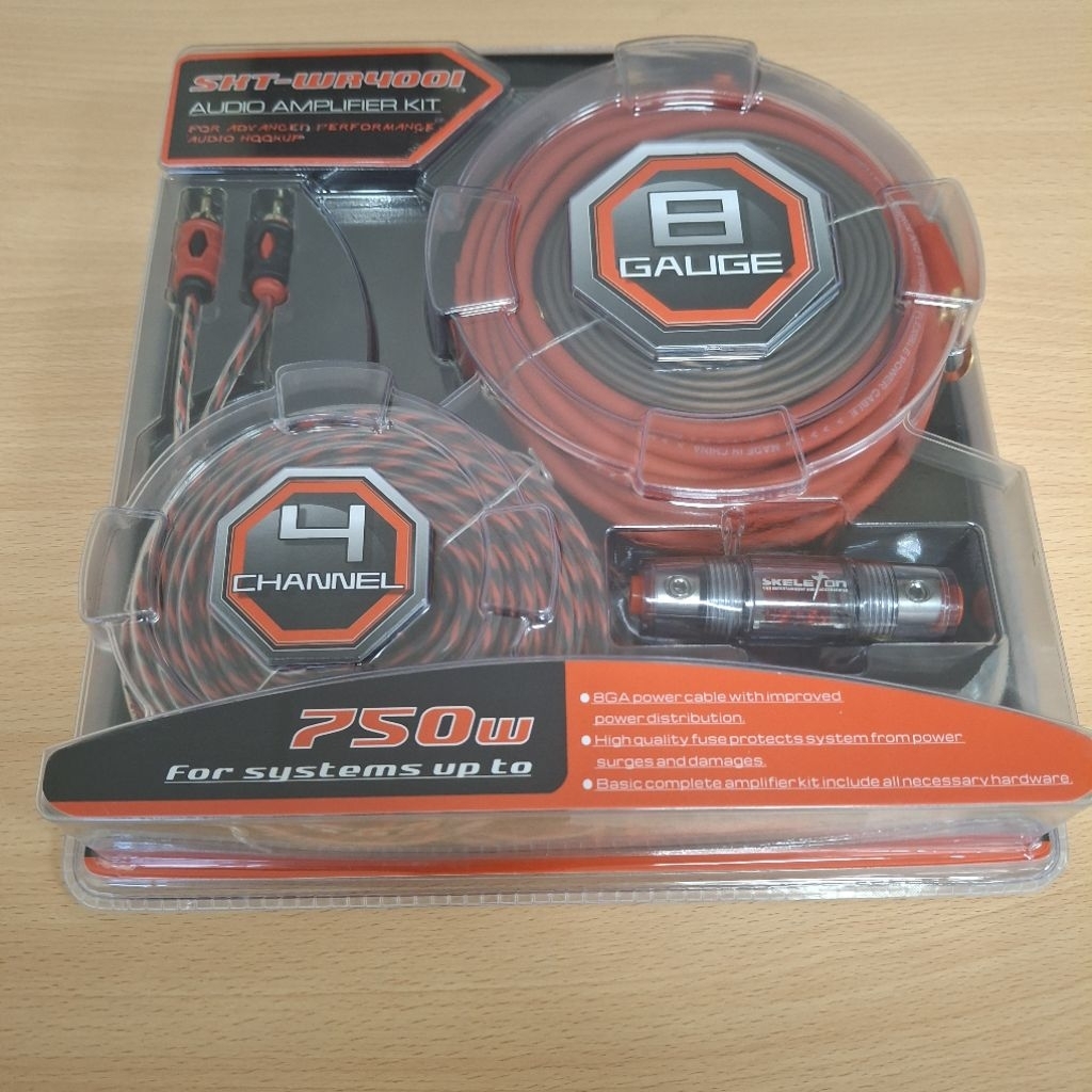 Paket Kabel dan Fuse Audio Mobil Skeleton SKT-WR4001 / Audio Set Lengkap