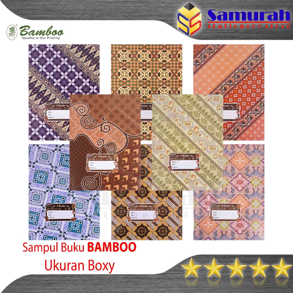 Sampul Kertas Buku Tulis Bamboo Boxy / Book Cover Art Paper Motif Batik Premium B5 Campus isi 20 - 8