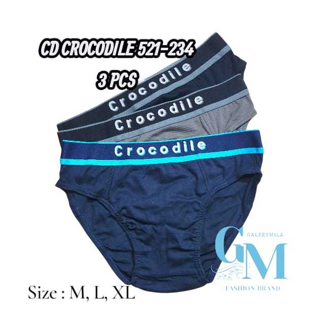JUAL CELANA DALAM PRIA CROCODILE 521-234 ISI 3 PCS / CELANA DALAM PRIA DEWASA / CD CROCODILE 234