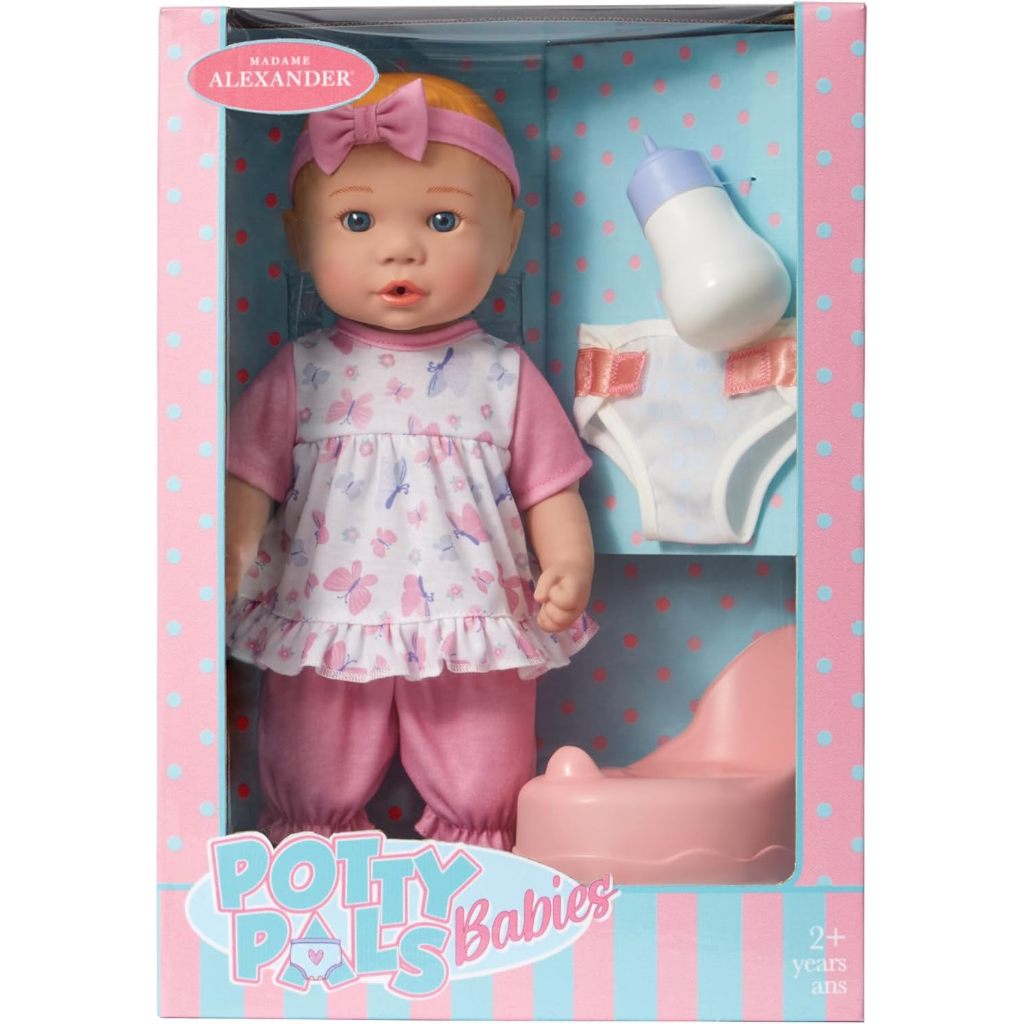 Madame Alexander 13-Inch Potty Pals Baby Doll, Light Skin Tone