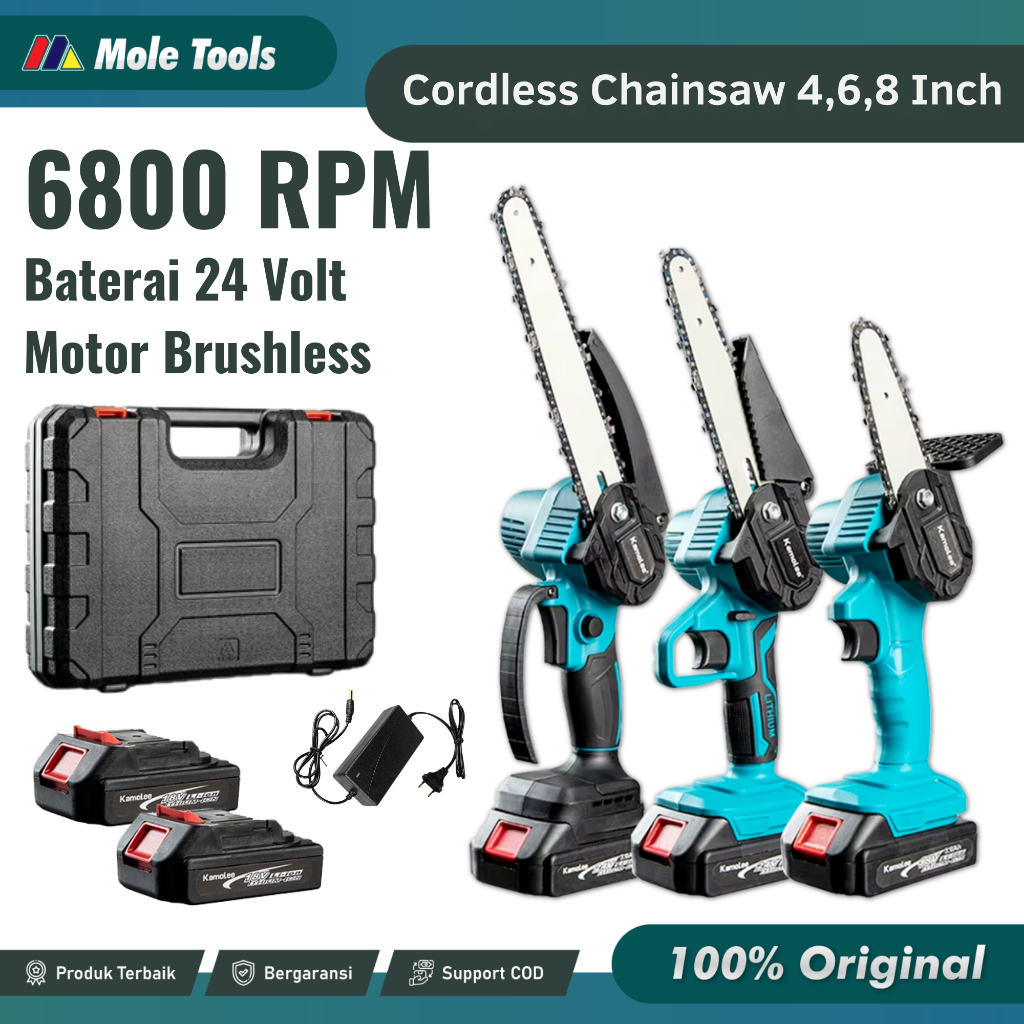 Chainsaw Baterai Lithium-ion untuk Pemangkasan | Mesin Gergaji Listrik Tanpa Kabel | Electric Chains