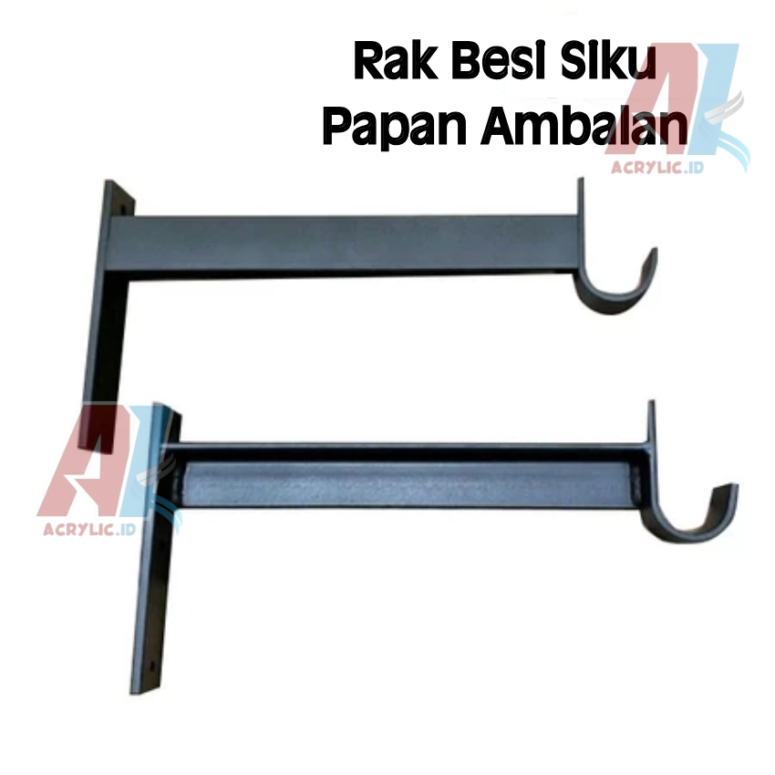 Siku Besi Rak Papan Ambalan Gantungan Dinding Baju Besi Multifungsi / Jemuran Baju Besi / Rak Siku