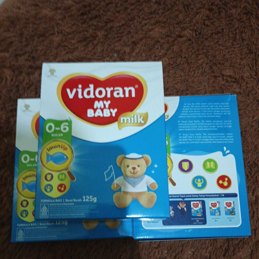 susu vidoran 0-6 bulan 3pcs 125g