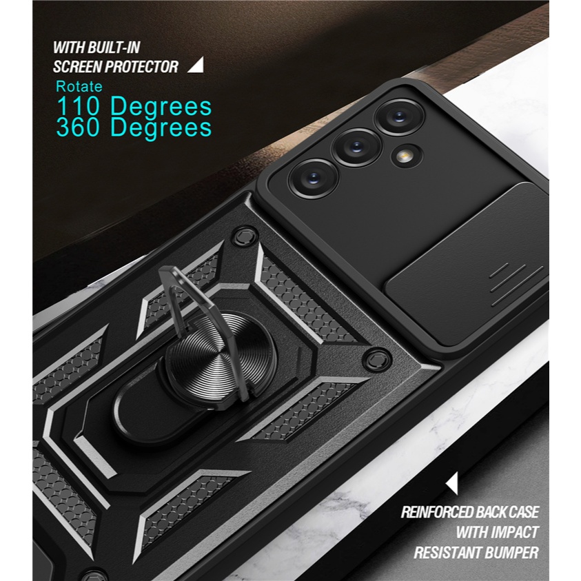 XIAOMI DEFENSE ARMOR SERIES RING SHIELD ARMOR HARD CASE Poco X3 GT Poco F4 GT Poco F4 Poco F5 Poco F