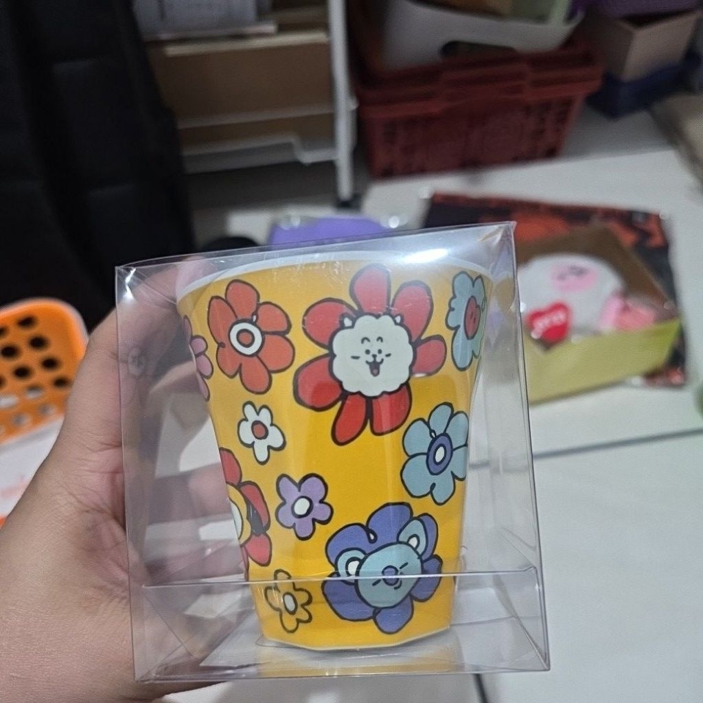 READY STOCK - BT21 MELAMINE CUP OFFICIAL BNIB