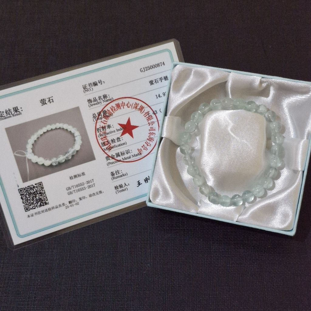 Gelang Feather Fluorite (Serti)