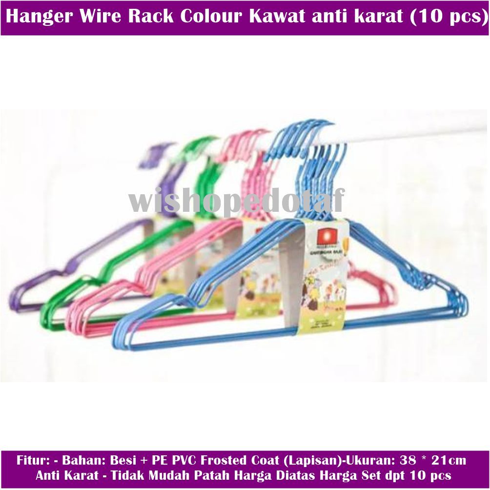 hanger baju kawat coating Stainless Warna warni