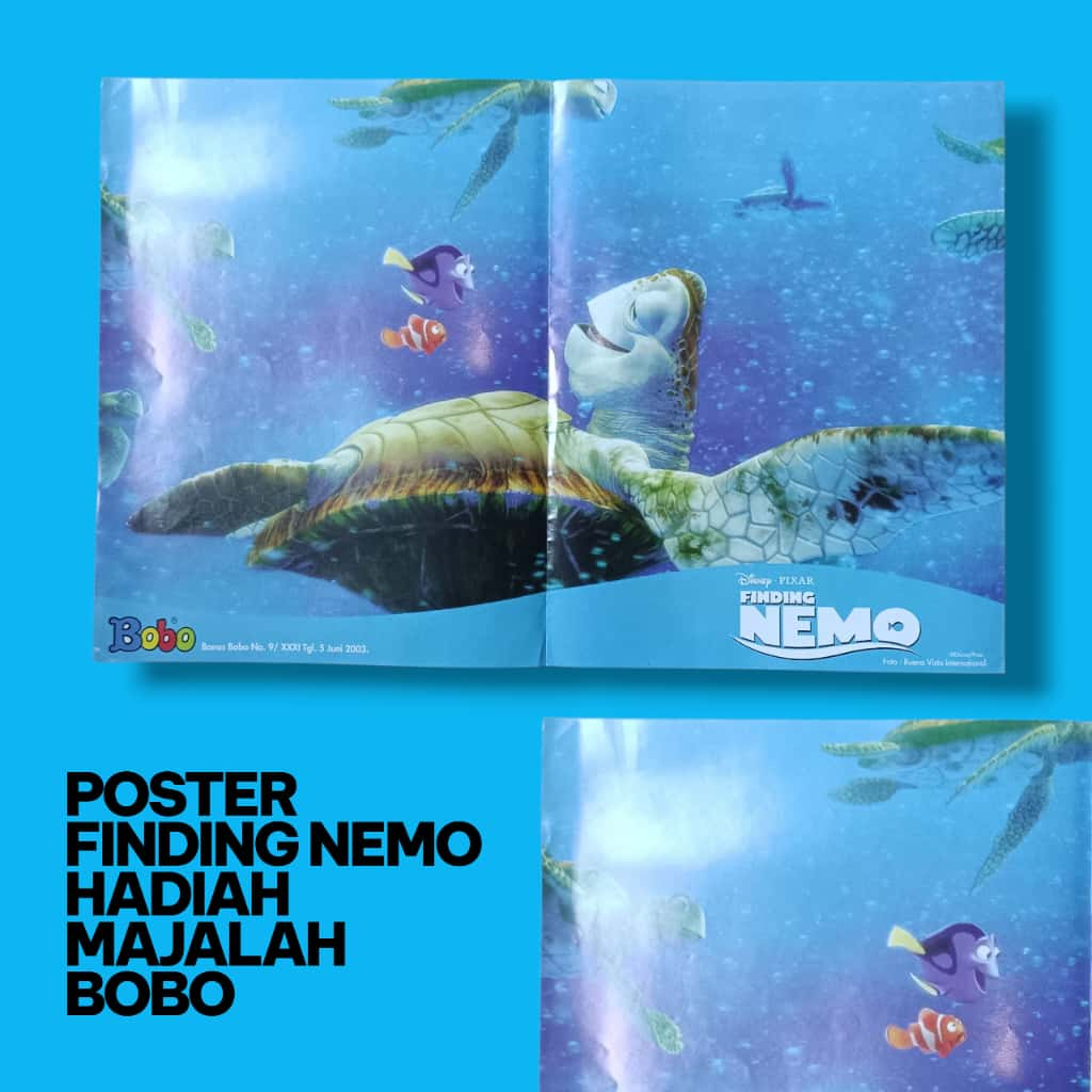 Poster Finding Nemo Hadiah Majalah Bobo 2003 - Poster Dekorasi Vintage - Poster Disney Jadul