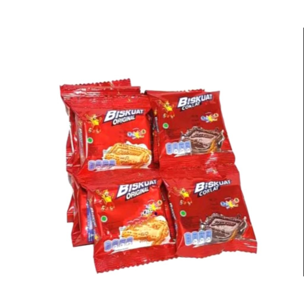 Biskuat coklat original 1pack isi 20pcs biskuat susu