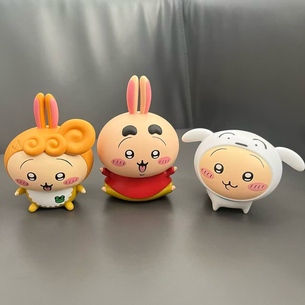 [PREORDER] Figur Chiikawa x Crayon Shinchan – Karakter Ji Yi Xiao Ba, Usagi & Feishu Lucu untuk Paja