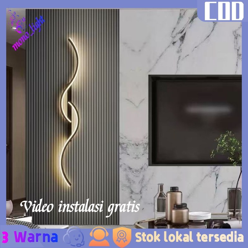 mono_light lampu hias ruang tamu lampu 3 warna led lampu tidur tempel dinding minimalis lampu teras 