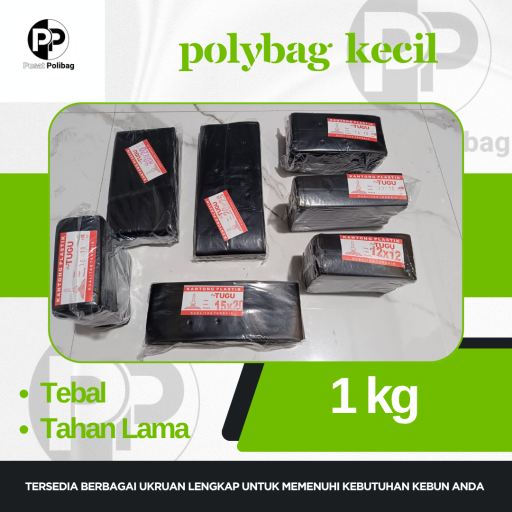 1kg - Polybag Tanaman Ukuran Kecil Plastik Polybag / Polibag untuk semai Tanaman