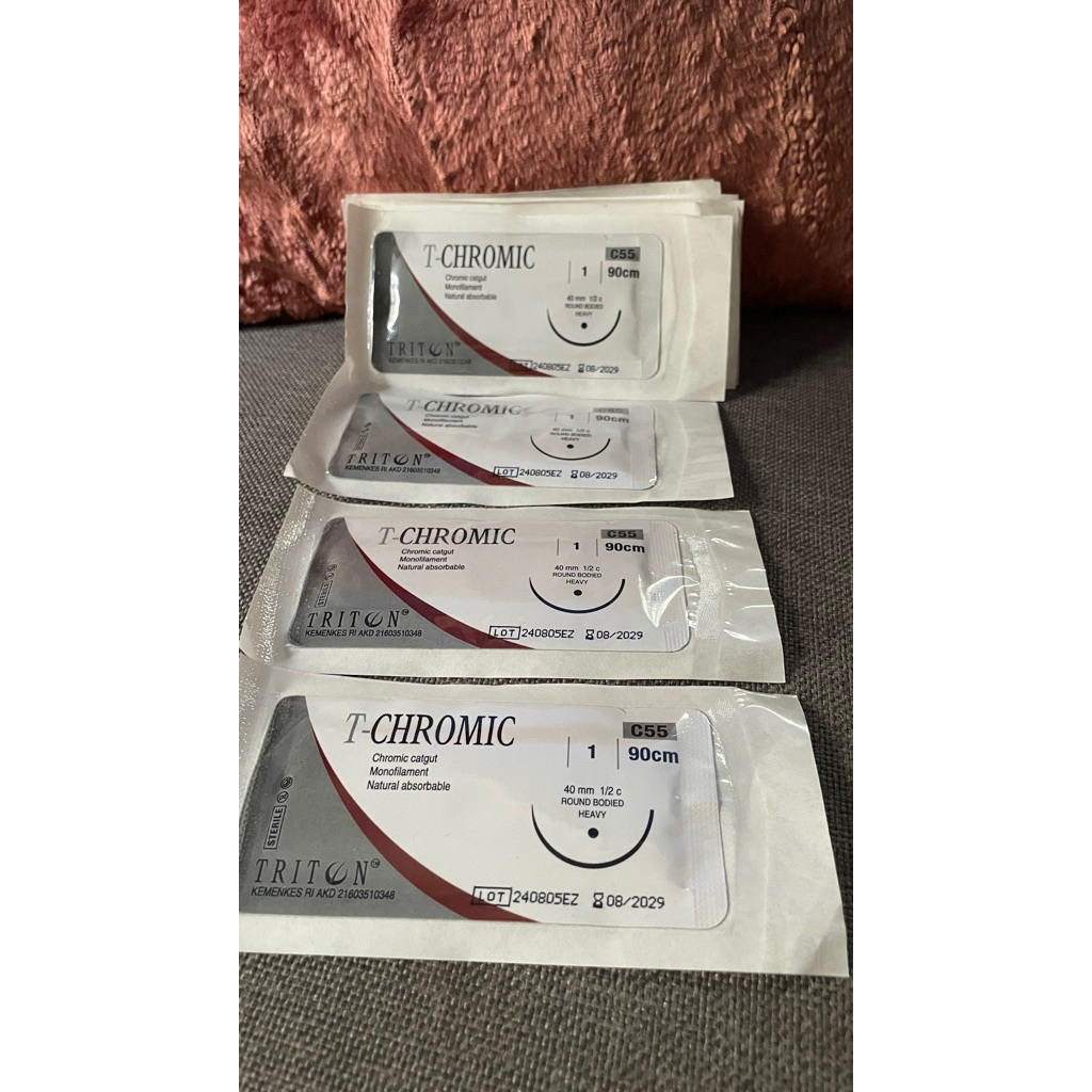 T-Chromic 1 kode C55 expired 2029 Jarum round, panjang 90 cm
