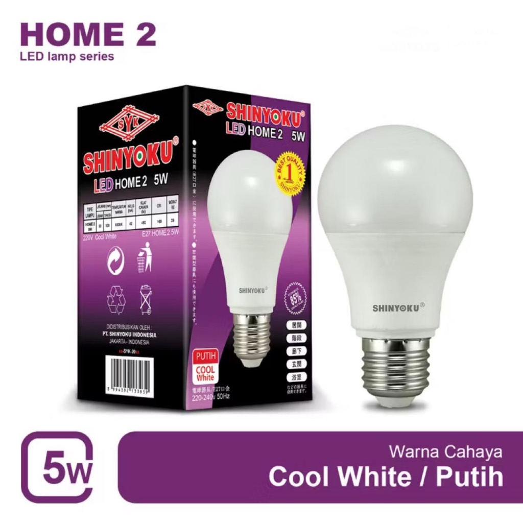 Shinyoku Lampu LED Home 5 Watt 9 Watt 12 Watt 16 Watt Lampu Led Shinyoku / Lampu Bohlam LED